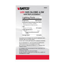 4.5G25/SLV/LED/E26/27K/120V - S9828