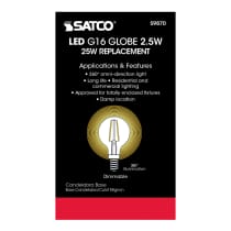 2.5G16.5/LED/CL/27K/120V/E12 - S9870