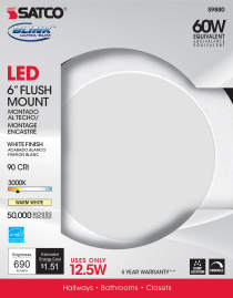 12.5W/LED/6"FLUSH/3K/ECO - S9880