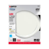 12W/LED/7"FLUSH/3K/WH/SL - S9882