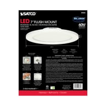 12W/LED/7"FLUSH/3K/WH/SL - S9882