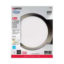 12W/LED/7"FLUSH/3K/BN/SL - S9883