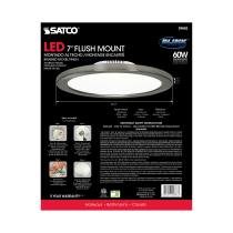 12W/LED/7"FLUSH/3K/BN/SL - S9883