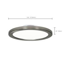 12W/LED/7"FLUSH/3K/BN/SL - S9883