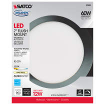 12W/LED/7"FLUSH/3K/PN/SL - S9884