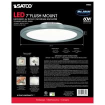 12W/LED/7"FLUSH/3K/PN/SL - S9884