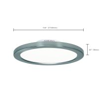 12W/LED/7"FLUSH/3K/PN/SL - S9884