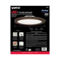 12W/LED/7"FLUSH/3K/BRZ/SL - S9885