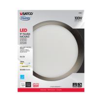 16W/LED/9"FLUSH/3K/BN/SL - S9887