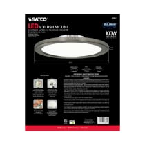 16W/LED/9"FLUSH/3K/BN/SL - S9887