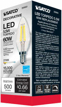 5.5W CTC/LED/27K/CL/120V - S9960