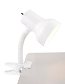 WHITE CLIP ON GOOSE NECK LAMP - SF76-227