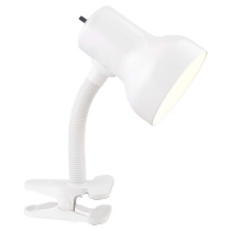 WHITE CLIP ON GOOSE NECK LAMP - SF76-227