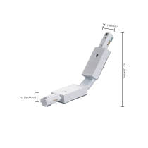 WHITE FLEXIBLE L CONNECTOR - TP167