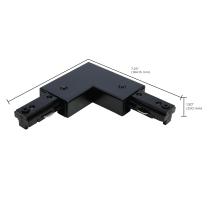 L CONNECTOR REV POLARITY BLK - TP234