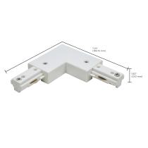 L CONNECTOR REV POLARITY WHT - TP235