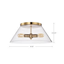DOVER 3 LIGHT LARGE FLUSH - 60-7422