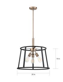 CHASSIS 3 LIGHT PENDANT - 60-6642
