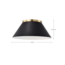 DOVER 3 LIGHT LARGE FLUSH - 60-7420