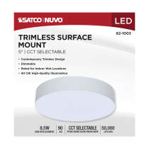 9W 5" 5CCT 120V WHT FIXTURE - 62-1003