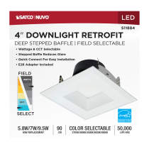9.5WLED/DLR/4/WS/5CCT/SQ/DB - S11884