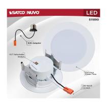 8WLED/DLR/4/CCT-SEL/WF/RND/WH - S11890