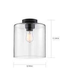 CHANTECLEER 1 LIGHT SEMI FLUSH - 60-6779