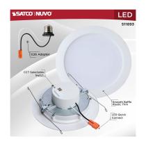 10WLED/DLR/6/CCT-SEL/WR/RND/WH - S11893