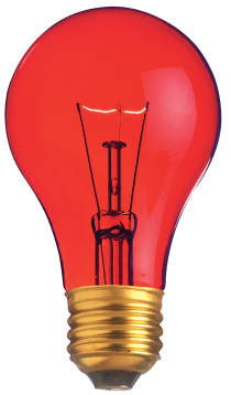 25W A19 TRANS. RED 130V - S6080