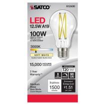 12.5A19/CL/LED/E26/930/120V - S12430