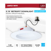 8WLED/DLR/5-6/5CCT/E/RND/WH - S12602