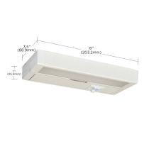 UNDER CAB LED 3CCT 8" - WH - 63-500