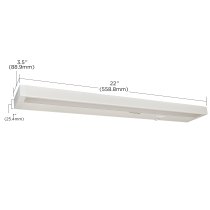 UNDER CAB LED 3CCT 22" - WH - 63-503