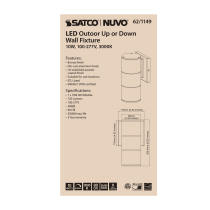 1 LT LED LG UP OR DOWN SCONCE - 62-1149