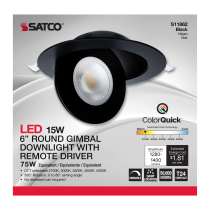 15WLED/GBL/6/CCT/RND/BLK - S11862