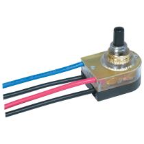 BRASS FIN PUSH SW LIGHTED ON/O - 80-1355