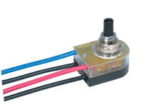 NICKEL FIN PUSH SW LIGHTED ON/ - 80-1356