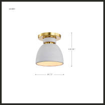 COLLINS 8" CERAMIC FLUSH MOUNT - 60-8001