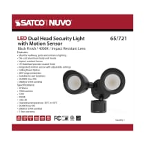 LED 2 BULLET HEAD SECURITY LGT - 65-721