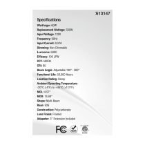 60W/LED/UTL/MB/5000K - S13147