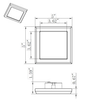 BLINK 9W LED 5" SQ BRONZE - 62-1706
