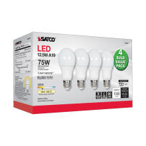 12.5A19/LED/30K/ND/120V/4PK - S8499