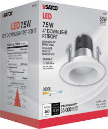 7.5WLED/RDL/4"BFL/12V 90CRI 3K - S9729
