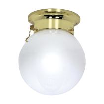 1 LT 6" FLUSH W/PULL CHAIN - 60-295