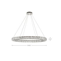 ASHER 36" ROUND CRYSTAL PENDAN - 62-2442