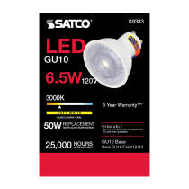 6.5MR16/LED/40'/30K/120V/GU10 - S9383