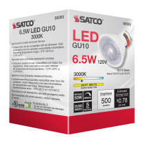 6.5MR16/LED/40'/30K/120V/GU10 - S9383