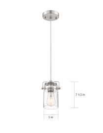 ANTEBELLUM 1 LT MINI PENDANT - 60-6736