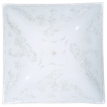 14" WHT FANCY SQ - 50-191