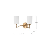 LIAM 2 LIGHT VANITY - 60-8202